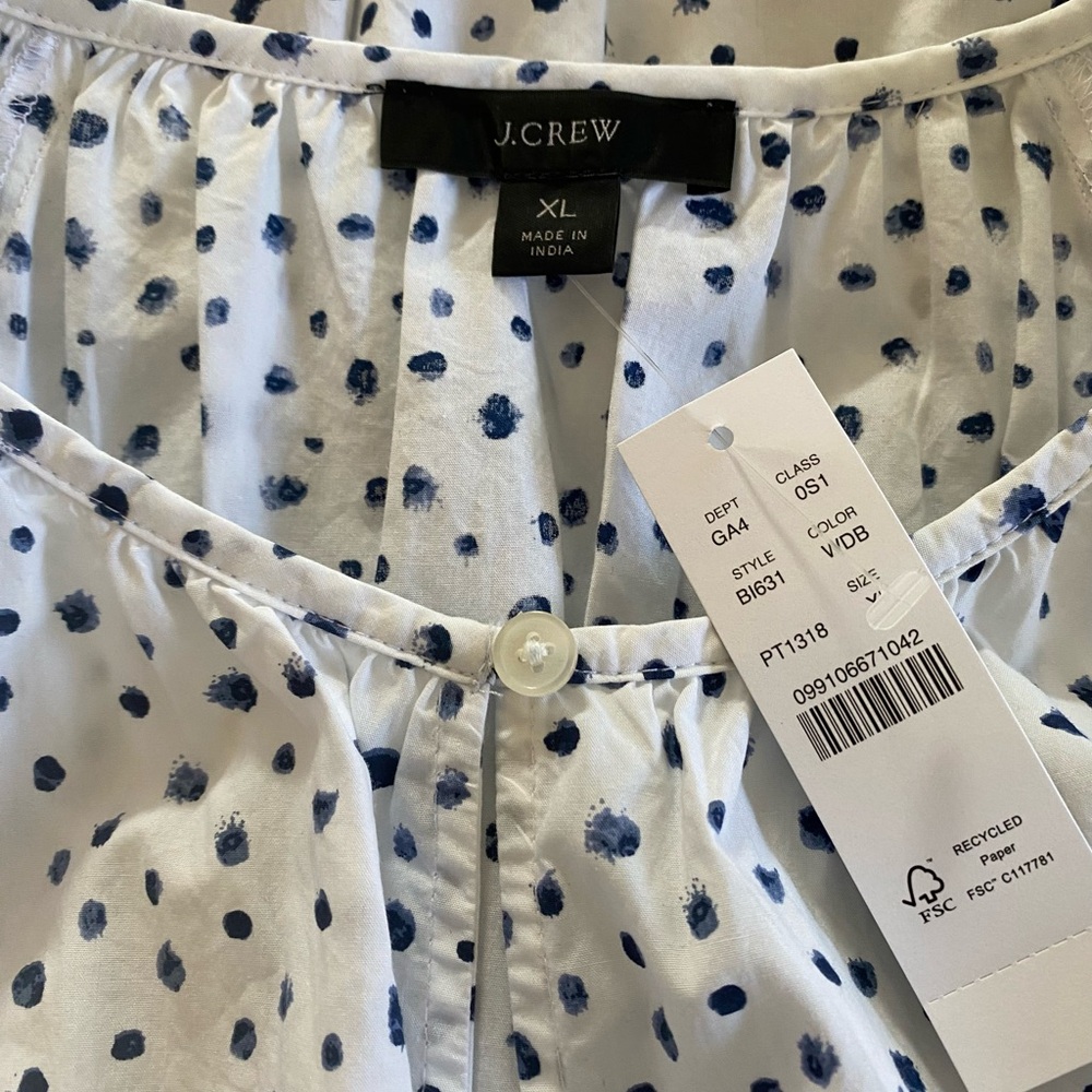 J. Crew White Maxi Dress with Dot Print - Picture 5 of 6